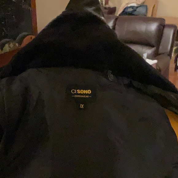 CI SONO OUTERWEAR Faux Fur Faux Leather Black Vest in Size 1X, NWT - Picture 9 of 15